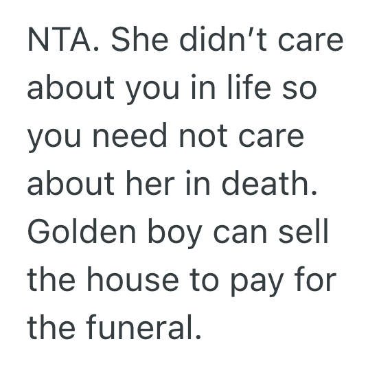 Screenshot 2025 06 13 at 12.13.21 AM Her Deceased Mom Left Her Only Asset To Her Brother, So She Refuses To Help Pay For Her Funeral